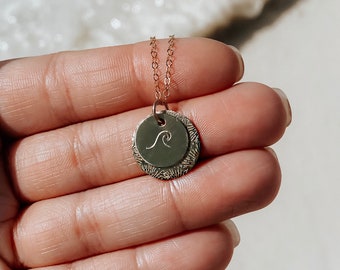 Sun and Sea Necklace, Sun Necklace, Wave Necklace, Ocean Necklace, Sunshine Necklace, You Are My Sunshine, Two Disc Necklace, Beach Jewelry