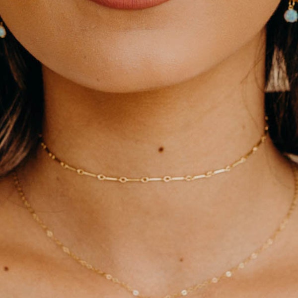 Camilla Chain Choker, Dainty Gold Choker, Gold Chain Choker, Gold Necklace, Minimalist Choker, Thin Gold Choker, Layering Choker