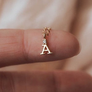 Colar Inicial, Colar de Letra Minúscula, Colar de Monograma, Colar de Ouro Delicado, Colar Delicado, Colar de Ouro, Colar Personalizado