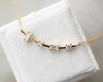 All Are Beautiful Necklace, Gold Bar Necklace, Dainty Gold Necklace, Simple Necklace, Delicate Necklace, Gold Necklace, Geometric Necklace