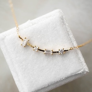 All Are Beautiful Necklace, Gold Bar Necklace, Dainty Gold Necklace, Simple Necklace, Delicate Necklace, Gold Necklace, Geometric Necklace