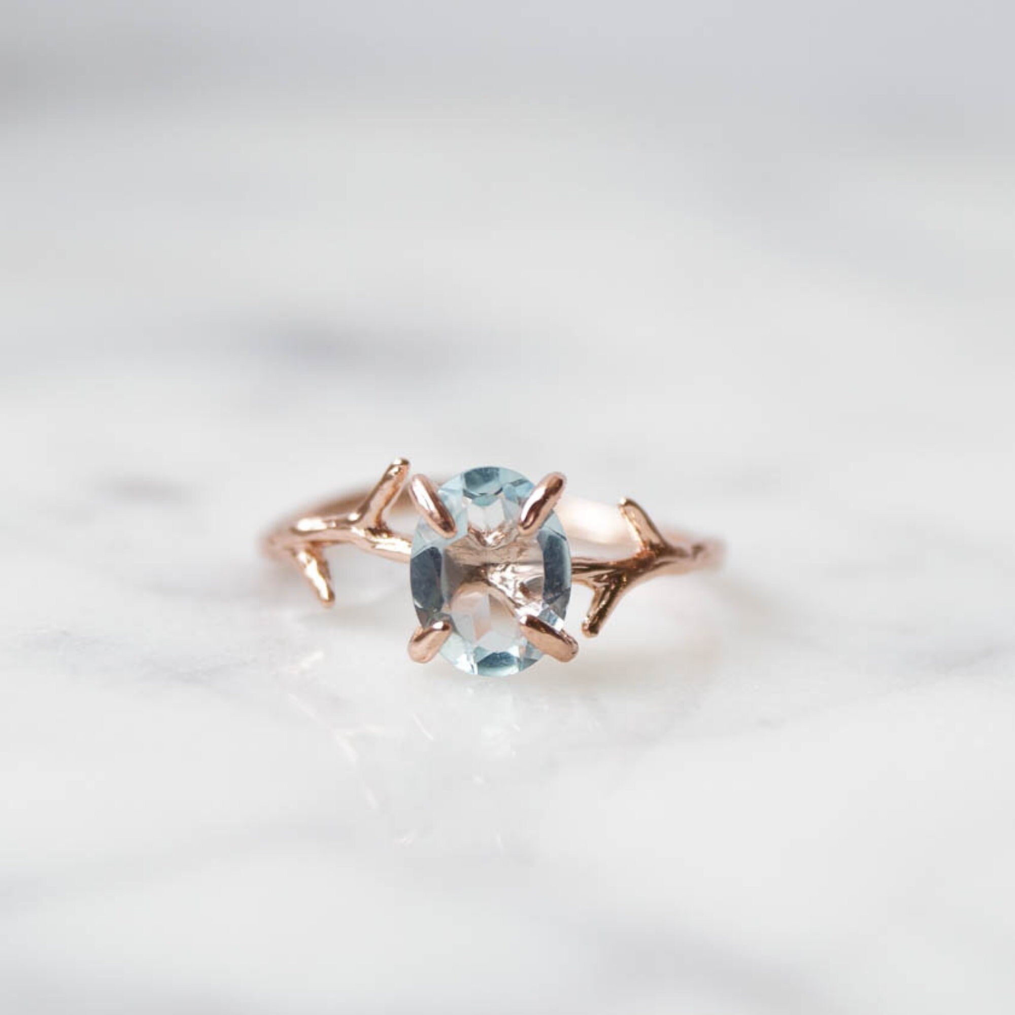 Aquamarine Ring March Birthstone Ring 