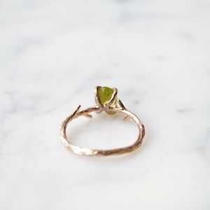 Peridot Ring, August Birthstone, August Ring, Rose Gold Ring, Birthstone Ring, Dainty Ring, Peridot Jewelry, Birthstone Jewelry, Silver Ring image 7