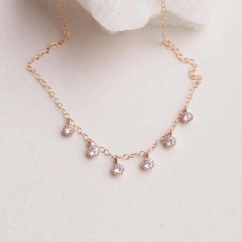 Delicate Choker Minimalist Choker Gold Filled Choker The Stargazer Choker CZ Choker Boho Dainty Layering Necklace Dainty Gold Choker