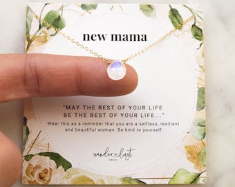 New Mama Gift, Mother Gift, Newly Pregnant Gift, New Mom Jewelry, Mama Necklace, Mama and Baby Gift, New Mom Card, New Mom Gift Jewelry