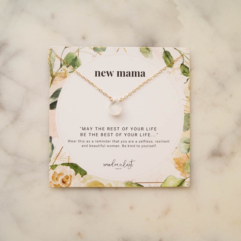 New Mama Gift, Mother Gift, Newly Pregnant Gift, New Mom Jewelry, Mama Necklace, Mama and Baby Gift, New Mom Card, New Mom Gift Jewelry image 7