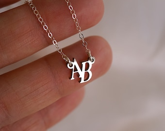 Monogram Necklace, Initials Necklace, Dainty Name Necklace, Letter Necklace, Custom Necklace, Personalized Necklace, Minimalist Necklace