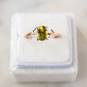 Peridot Ring, August Birthstone, August Ring, Rose Gold Ring, Birthstone Ring, Dainty Ring, Peridot Jewelry, Birthstone Jewelry, Silver Ring image 2