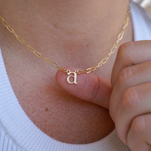 Letter Necklace, Initial Necklace, Gold Custom Necklace, Personalized Jewelry, Layering Necklace, Gold Necklace, Paperclip Chain Necklace