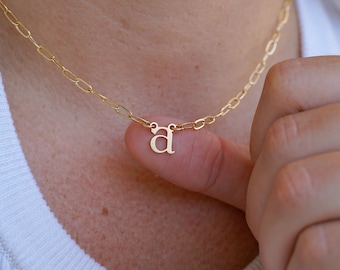 Letter Necklace, Initial Necklace, Gold Custom Necklace, Personalized Jewelry, Layering Necklace, Gold Necklace, Paperclip Chain Necklace