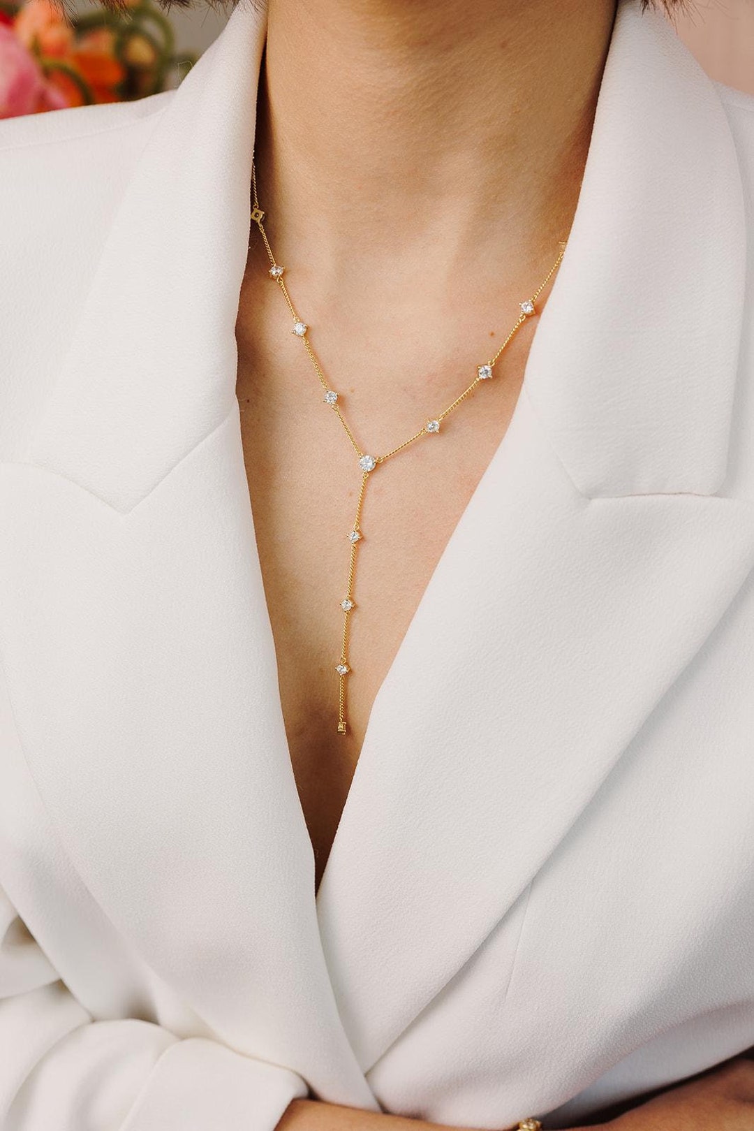 Droplet Necklace, Gold