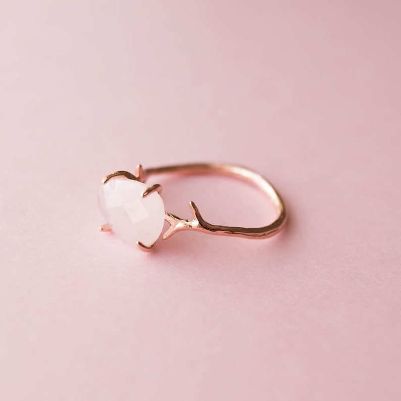 Finley Ring, Rose Quartz Ring, Rose Gold Ring, Dainty Gemstone Ring, Boho Ring, Gold Ring, Rose Quartz Ring Gold, Gifts for Her, Pink Ring 