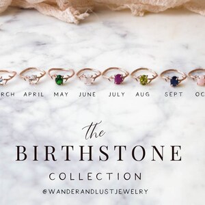 Emerald Green Ring, May Birthstone Ring, Green Stone Ring, Gemstone Ring, Crystal Ring, Dainty Ring, Gold Ring, Boho Ring, Rose Gold Ring image 9