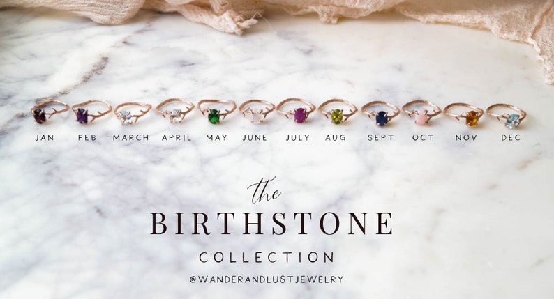Emerald Green Ring, May Birthstone Ring, Green Stone Ring, Gemstone Ring, Crystal Ring, Dainty Ring, Gold Ring, Boho Ring, Rose Gold Ring image 9