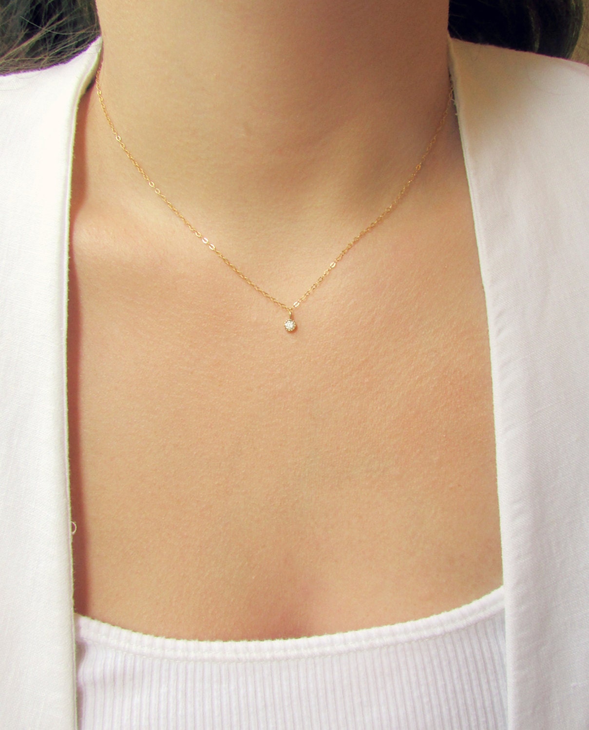 Cz choker hotsell necklace gold