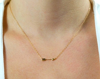 Tiny Arrow Necklace, Gold Necklace, Dainty Gold Necklace, Arrow Necklace, Simple Gold Necklace, Arrow Point Necklace, Rose Gold Necklace