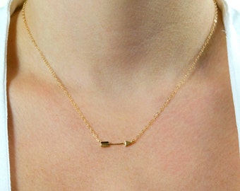 Tiny Arrow Necklace Gold Necklace 