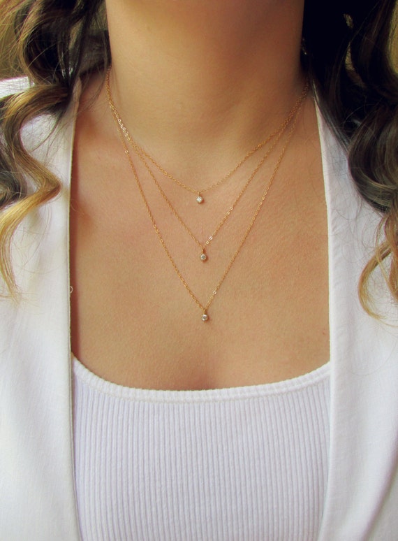 three layer necklace set