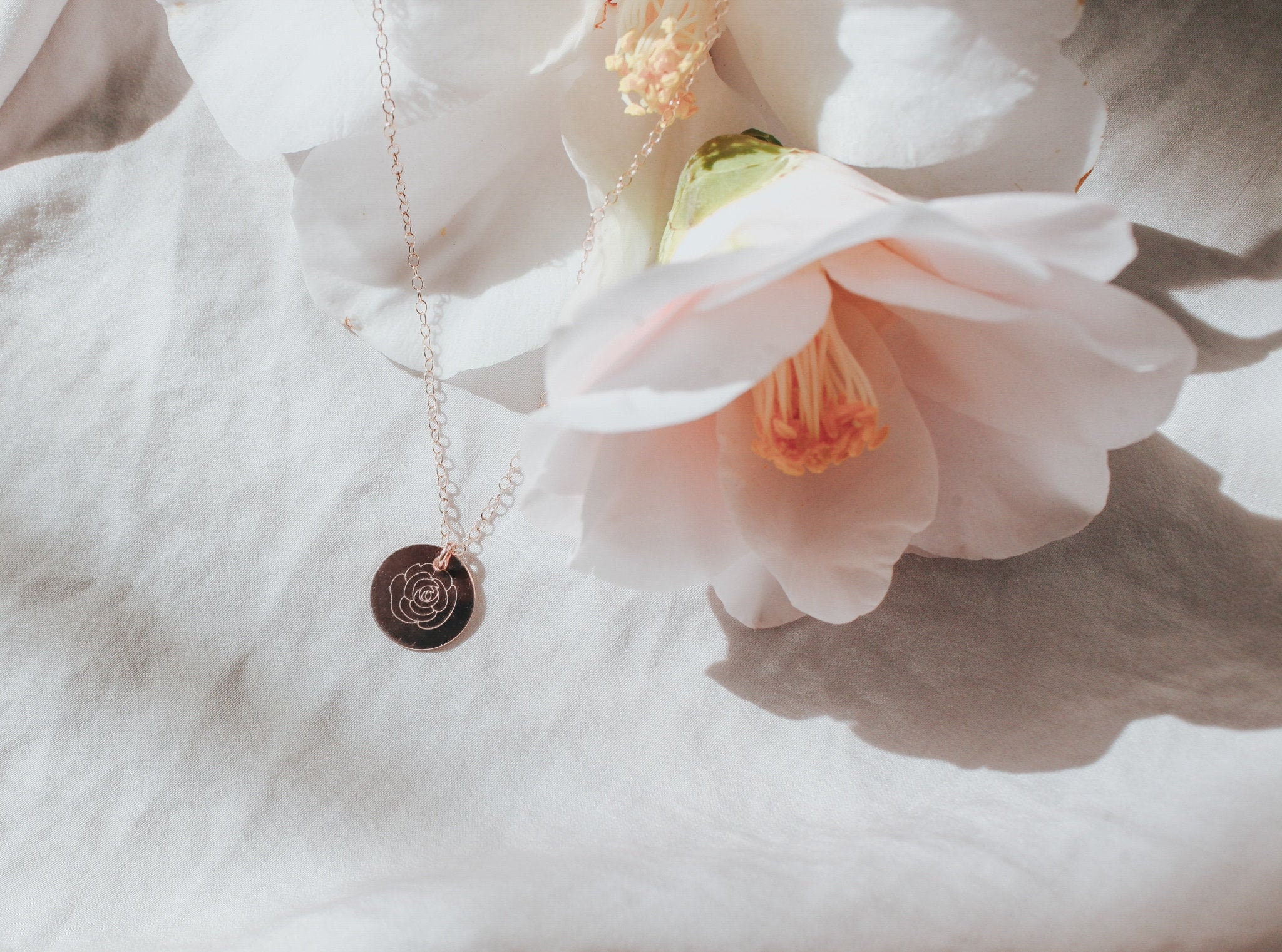 You're My Pick Necklace Rose Charm Necklace Floral | Etsy