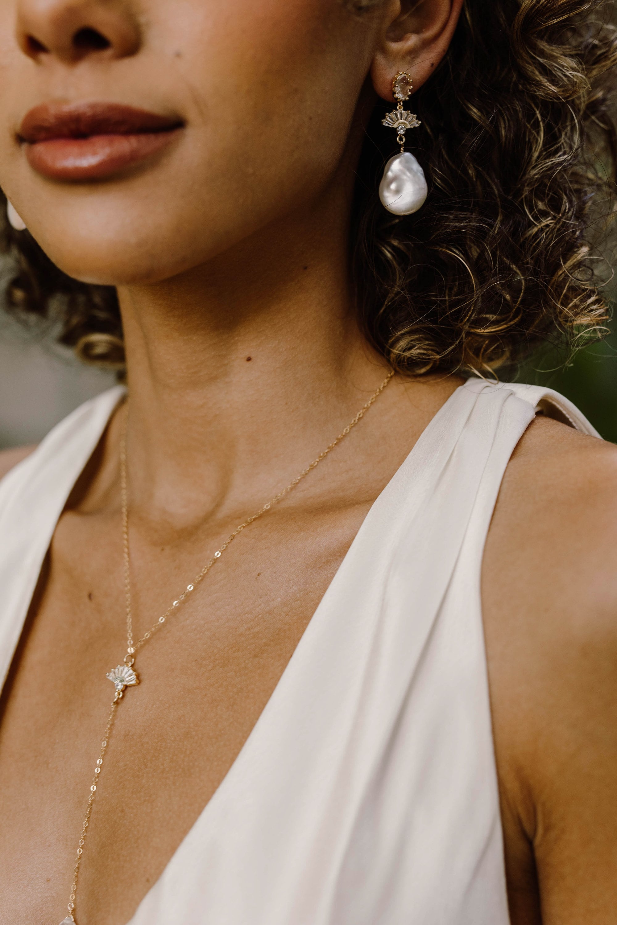 CLARISSA Pearl Earrings Bridal Statement Earrings Wedding Etsy