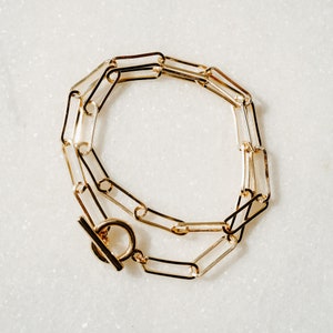 Sloane Chain Bracelet, Paperclip Chain Bracelet, Chunky Chain Bracelet, Gold Chain Bracelet, Link Bracelet, Wrap Bracelet, Bracelet Stack