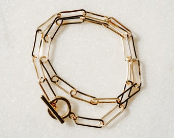 Sloane Chain Bracelet, Paperclip Chain Bracelet, Chunky Chain Bracelet, Gold Chain Bracelet, Link Bracelet, Wrap Bracelet, Bracelet Stack