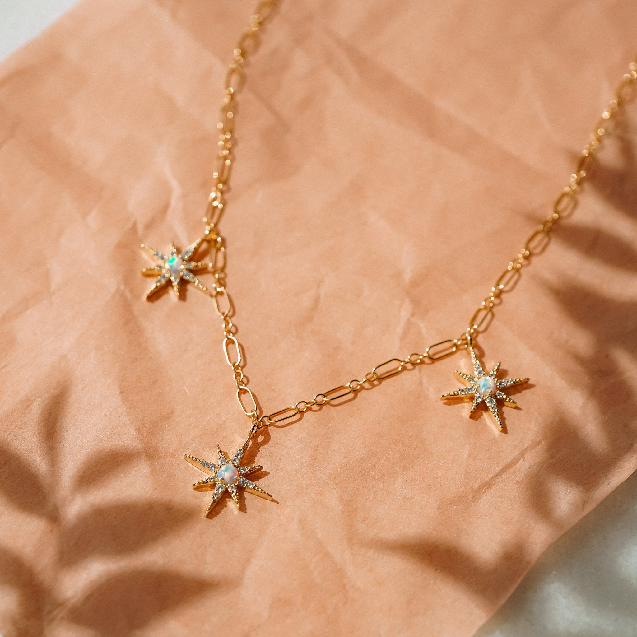 Astra Choker Opal Star Necklace Opal Choker Layering | Etsy