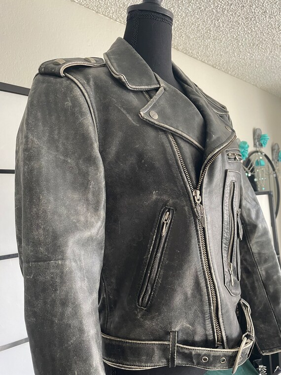 ハーレーダビッドソン レザージャケット SCREAM EAGLE CLUB 古着 Vintage Genuine Leather Harley Davidson Screamin' Eagle Club