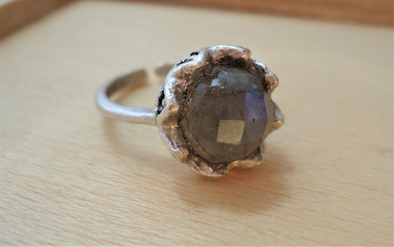 Adjustable Labradorite Ring Boho Ring Dainty Labradorite Ring Healing Jewelry