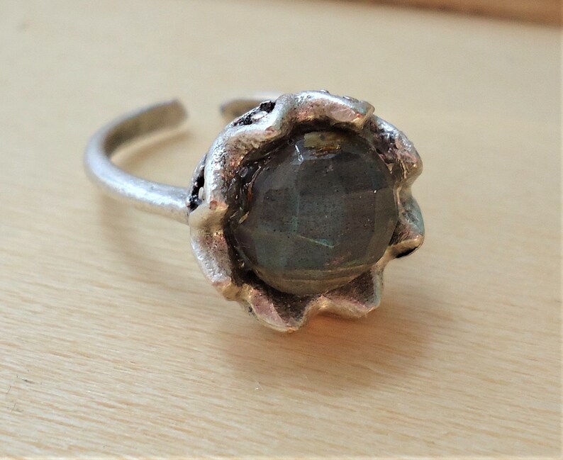 Adjustable Labradorite Ring Boho Ring Dainty Labradorite Ring Healing Jewelry