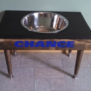 Personalized Elevated Dog Feeder | Dog Bowl Stand | Raised Pet Feeder | Personalized Pet Bowls | Bowls Included | Dog Feeder | Pet Lover