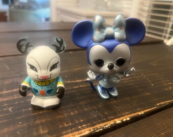 Funko POP!  Make-a-Wish Minnie Mouse and Disney Vinylmation Deer Reindeer Acorn Sweater Cutesters Snow Day Series Action Figure