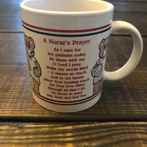 Vintage Teddy Bear Nurse’s Prayer Mug
