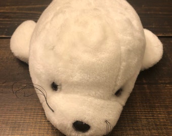 Adorable White Seal Plush Stuffed Animal