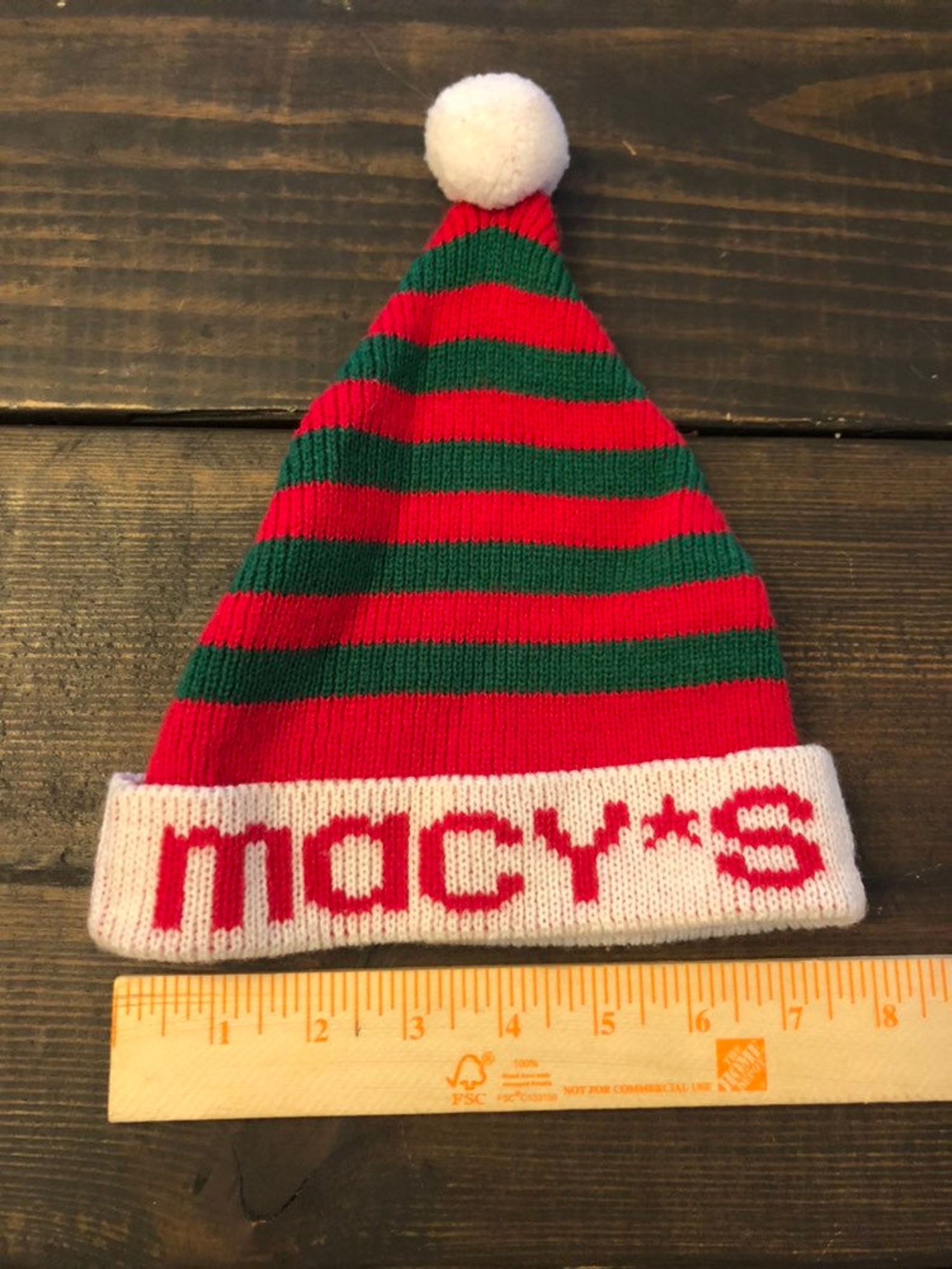 Vintage Macys infant child striped Christmas stocking hat. | Etsy