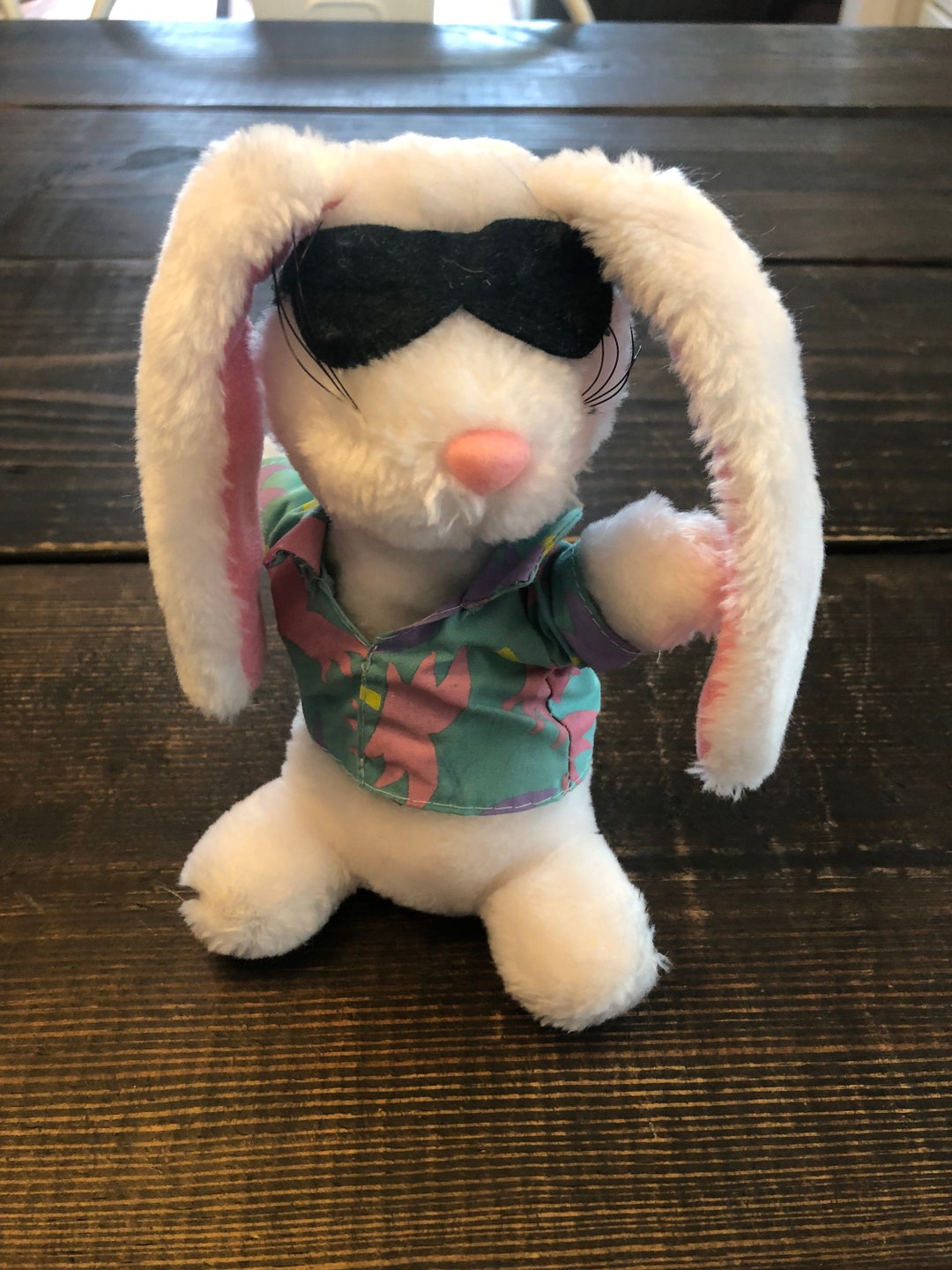 Vintage 1986 Applause Bunny Rabbit Plush Stuffed Animal With Eye ...