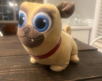 The Disney Store Rolly Pug Puppy Dog Pals Plush 12” Stuffed Animal Toy