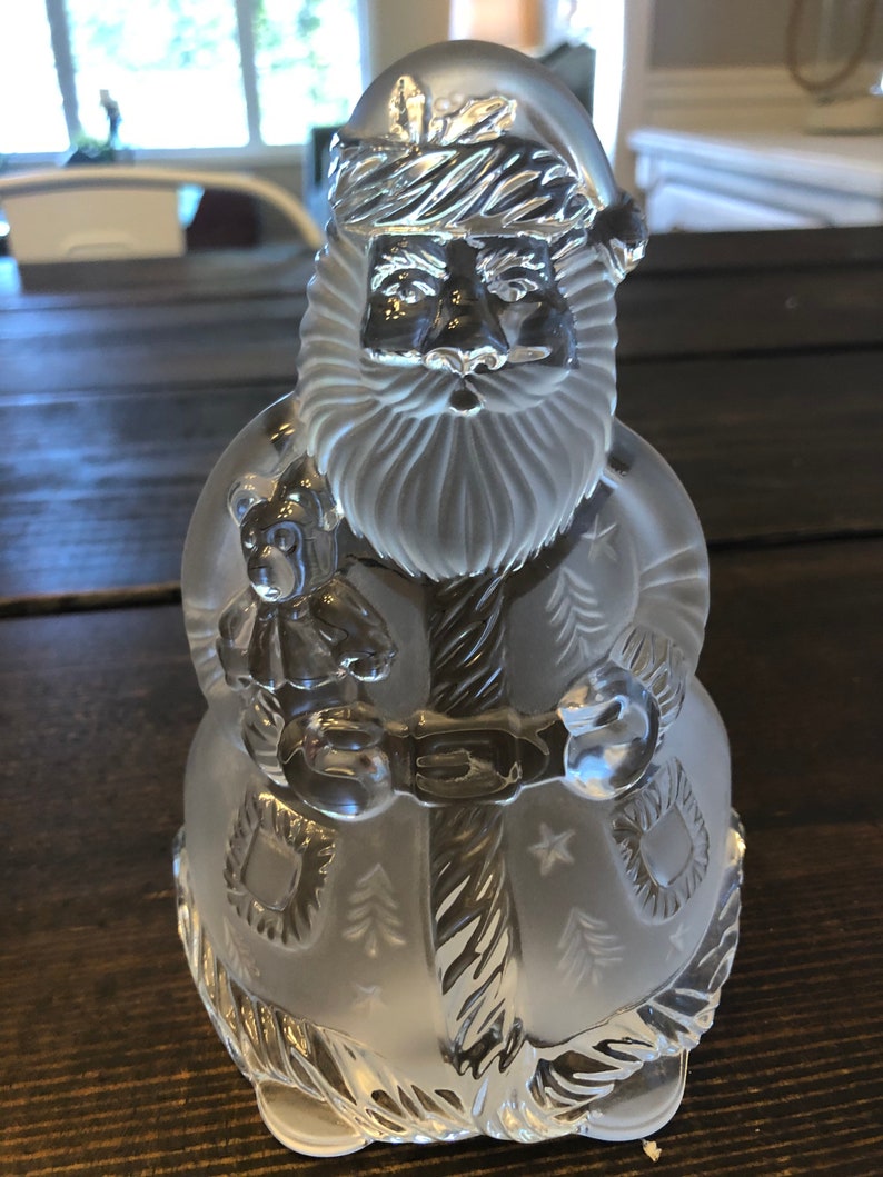 Mikasa Christmas Glass Santas Glow Votive Santa Claus Made in Etsy