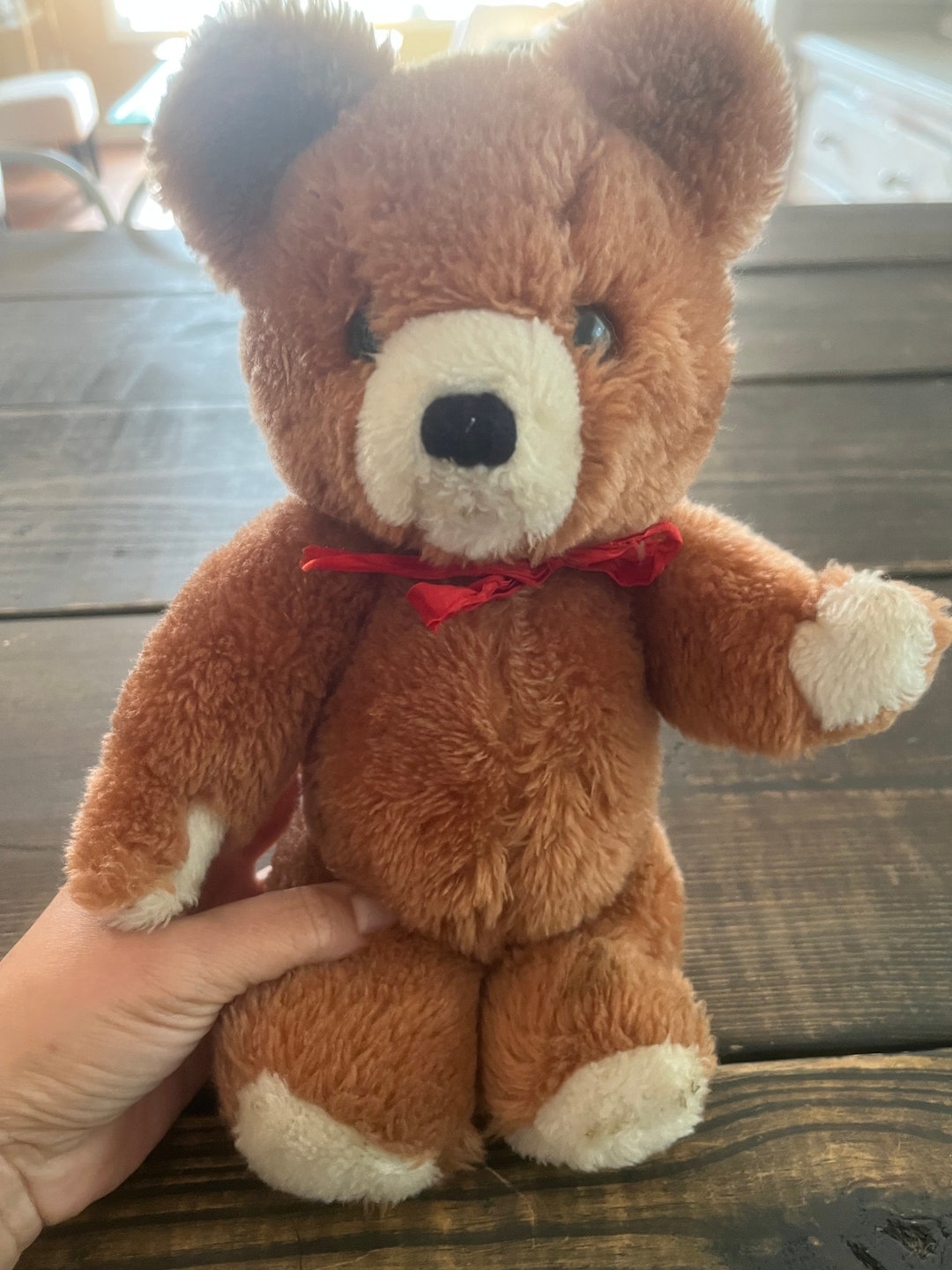 Vintage Dakin Brown Teddy Bear Plush Stuffed Animal - Etsy
