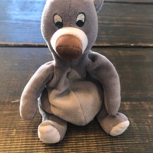The Jungle Book Baloo Bear Disney Store Bean Bag Plush