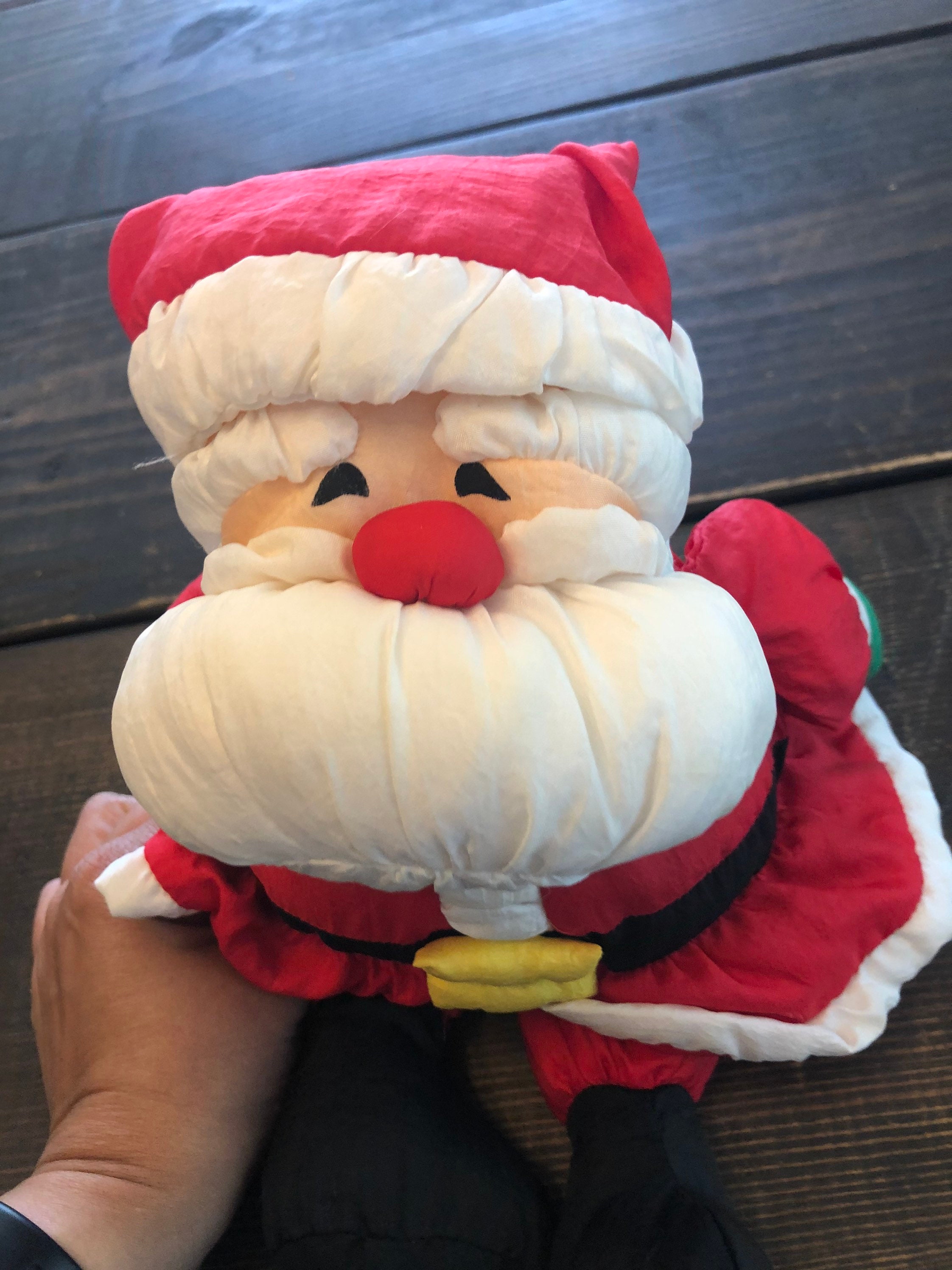 Vintage 1990s Hallmark Christmas Santa Clause Nylon plush | Etsy