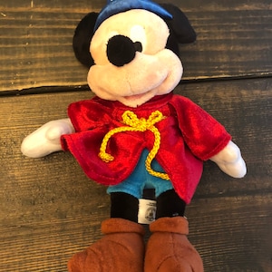 Disney Parks Mickey Mouse Sorcerer Hat Fantasia plush
