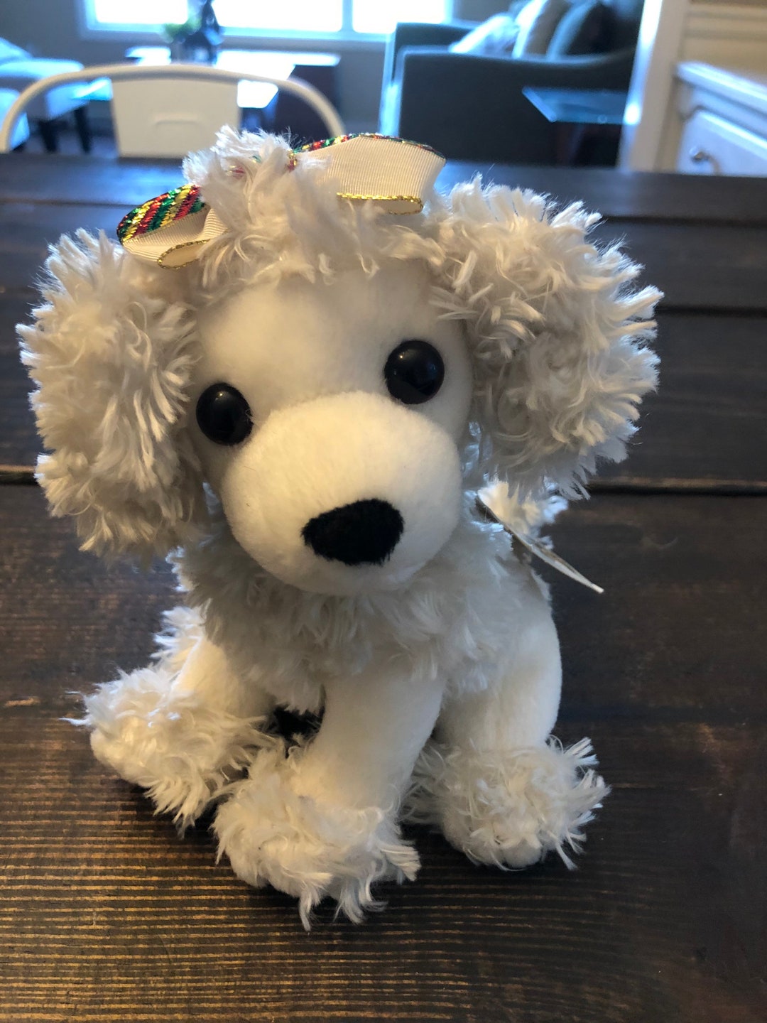 The Twelve Dogs Of Christmas By Emma Kragen Vintage 1998 Twelve Dogs of Christmas Poodle Dog Plush Beanbag Sits by