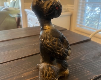 Vintage  Goebel Germany Poodle Figurine Chalk Ware
