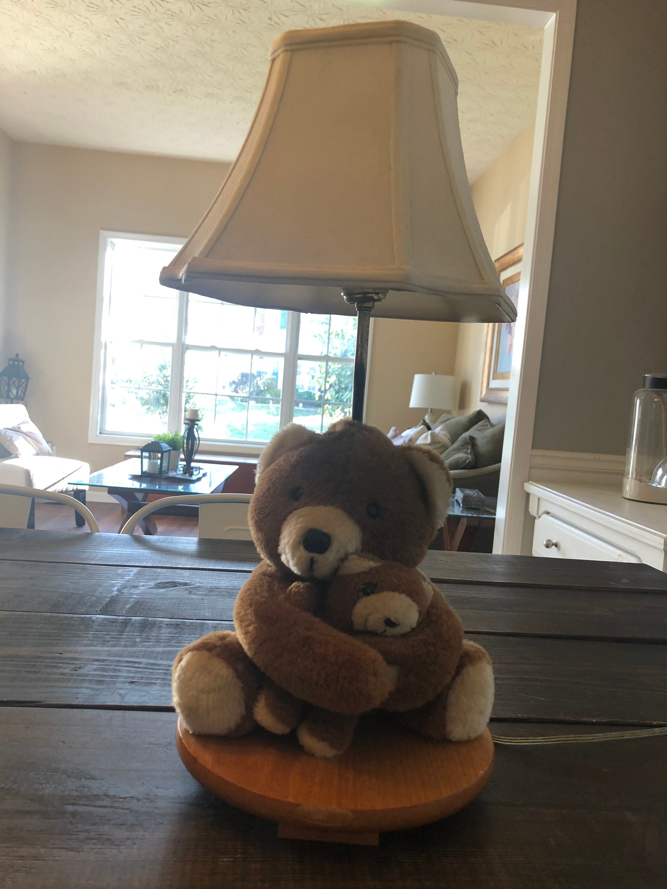 Vintage A.D.I. Lamps Teddy Bear Plush Soft Lamp Children