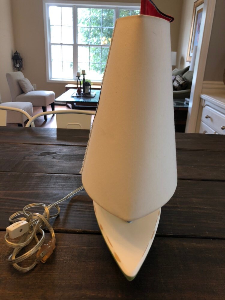 Vintage Like Sail Boat Lamp and Lamp Shade Etsy UK