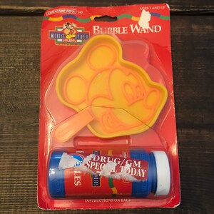 Vintage 1990’s Mickey Mouse Tootsie Toys bubble wand new in package.
