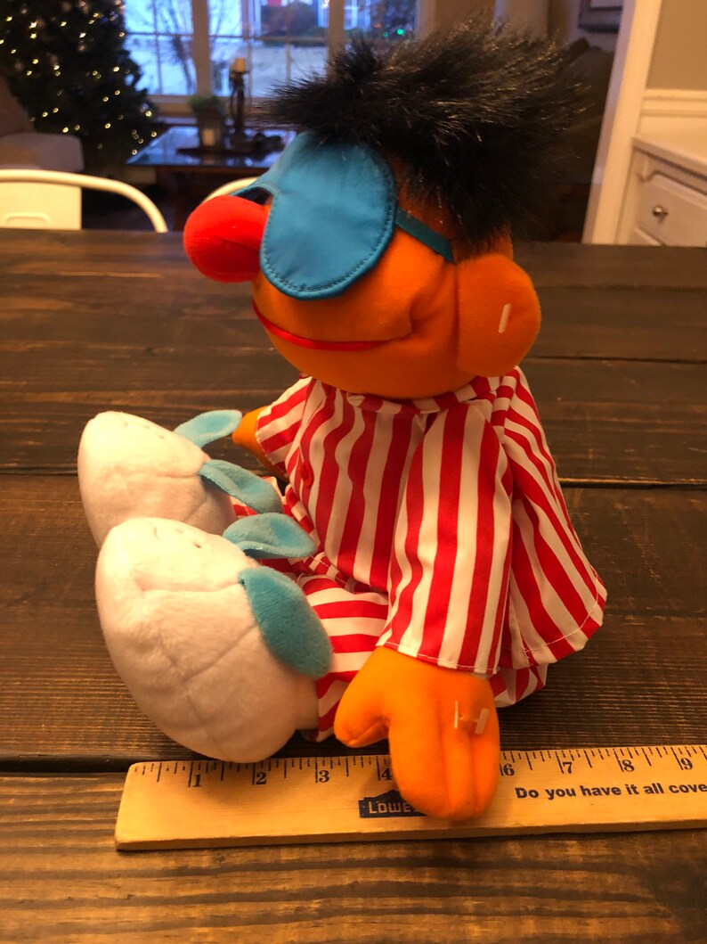 Sesame Street Sleeping Ernie Talking Plush Stuffed Toy Etsy