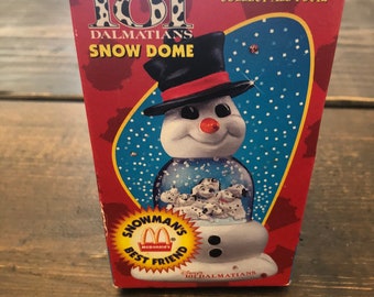 Vintage 1990’s  McDonald’s 101 Dalmatians Christmas Snow Globe
