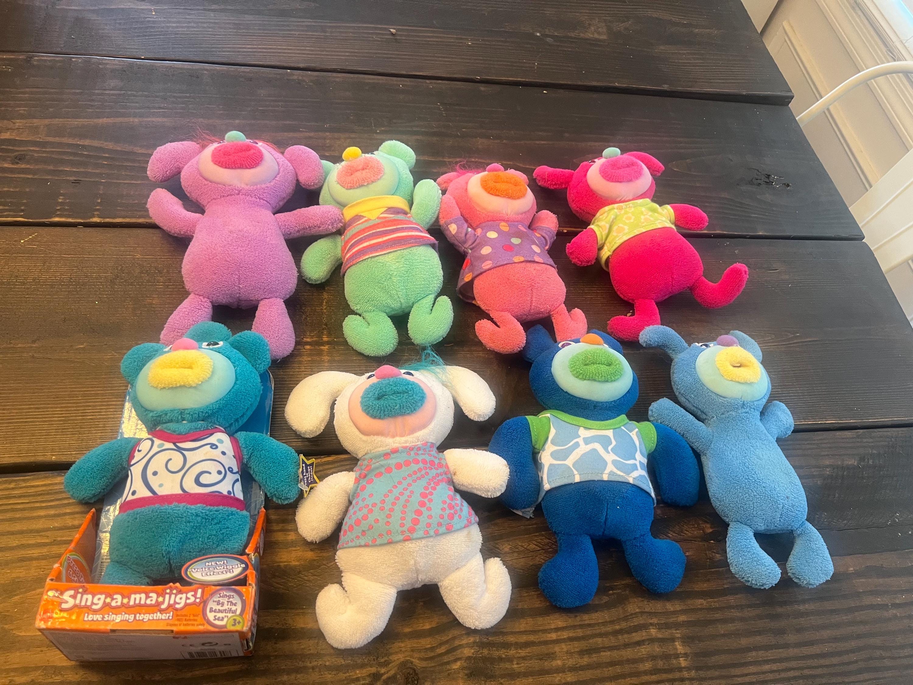 Lot of 8 Mattel Sing a Ma Jigs Singing Plushies All Work